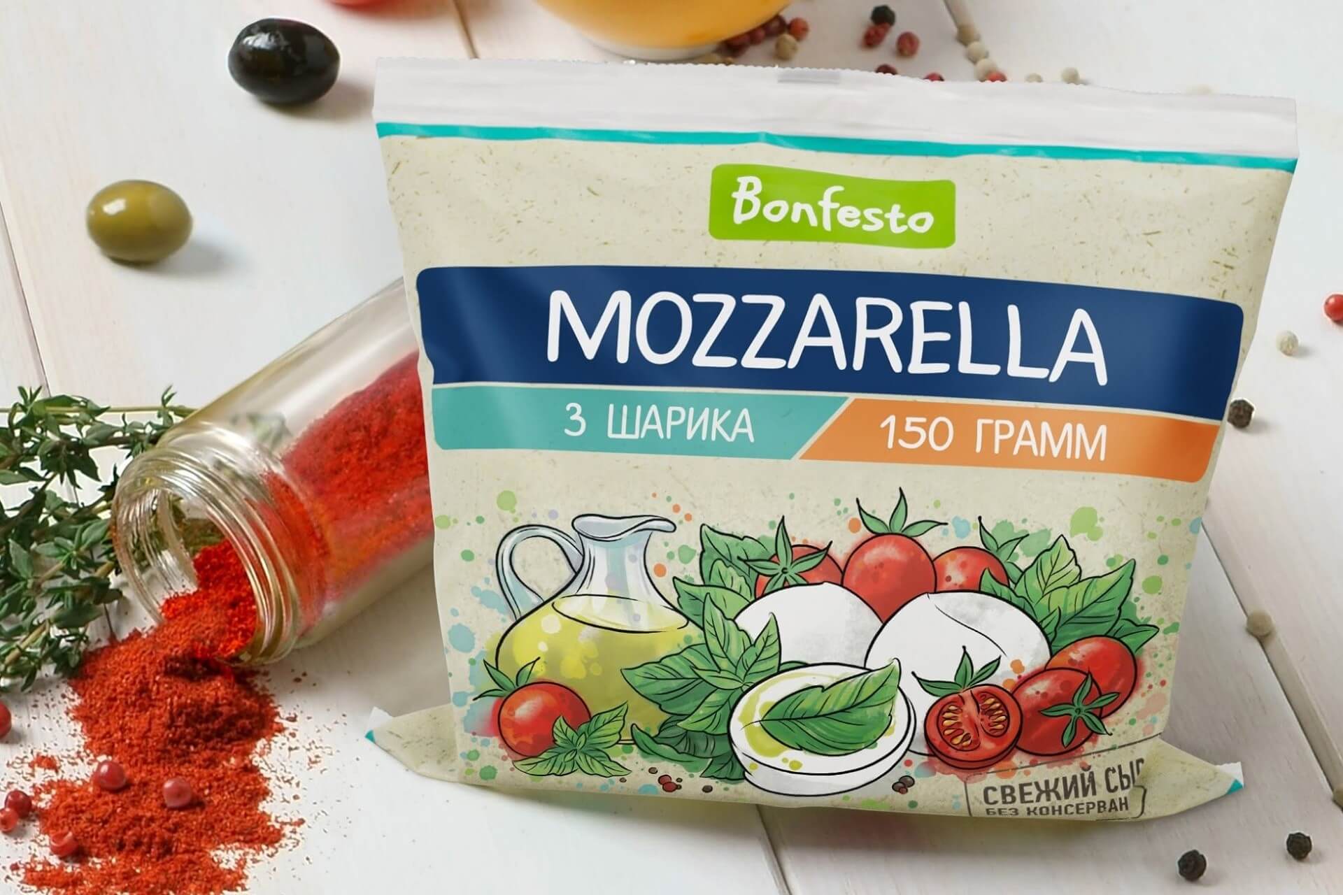 Моцарелла и маскарпоне Bonfesto, Беларусь